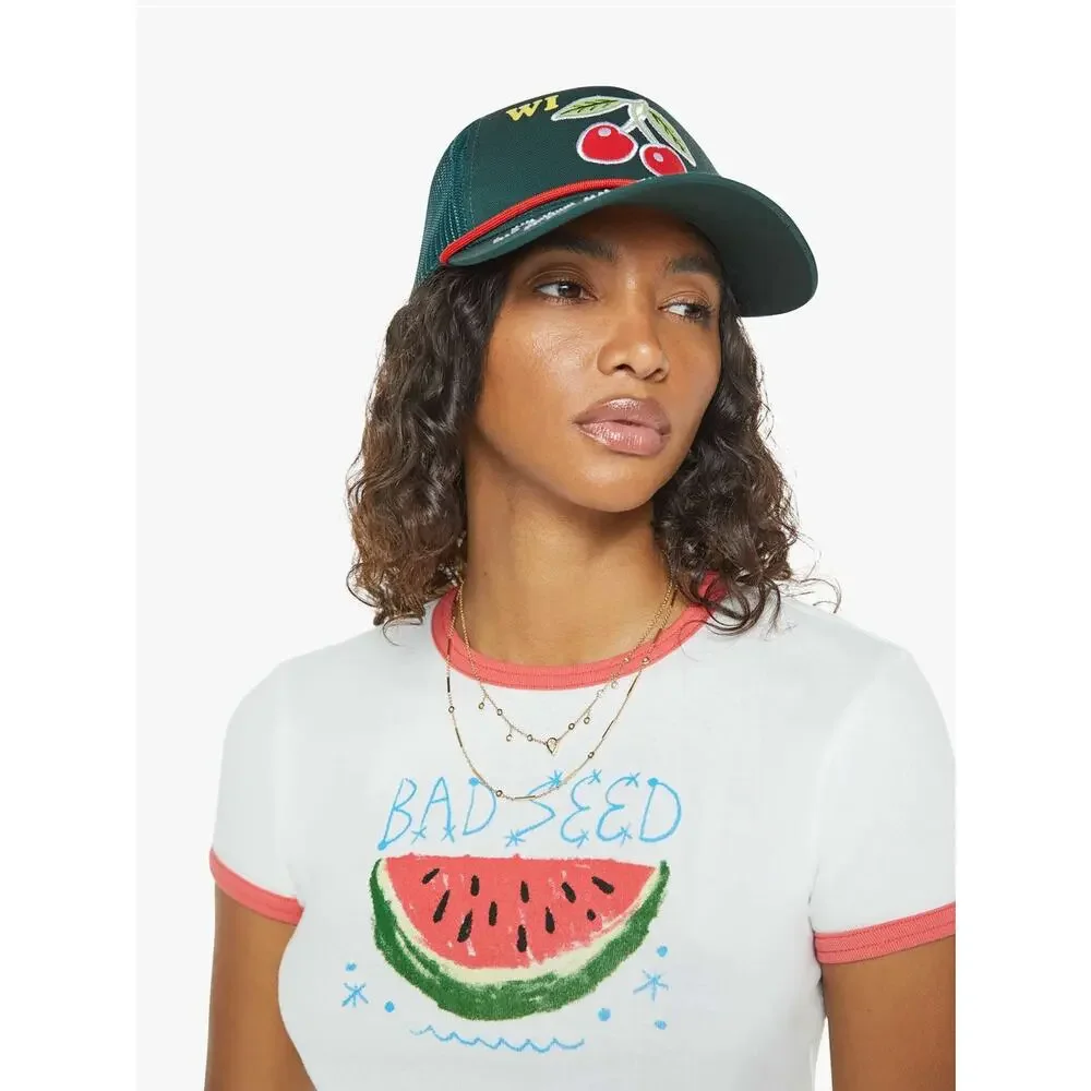 Mother Denim The 10-4 Wild Cherries Trucker Hat - NWT